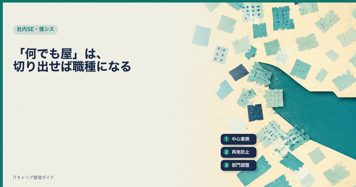 「何でも屋」は、切り出せば職種になる｜ITキャリア整理ガイド