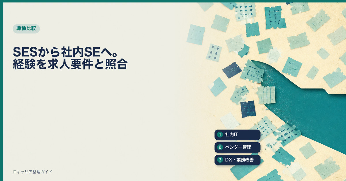 SES経験と社内SE求人を照合する方法｜ITキャリア整理ガイド