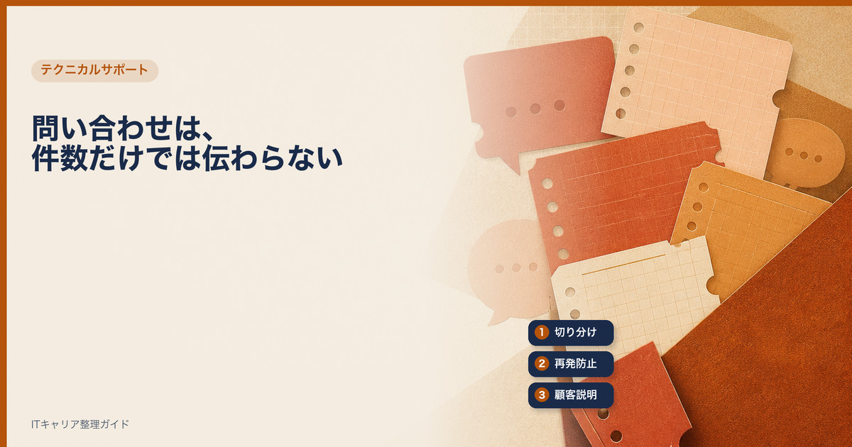問い合わせは、件数だけでは伝わらない｜ITキャリア整理ガイド